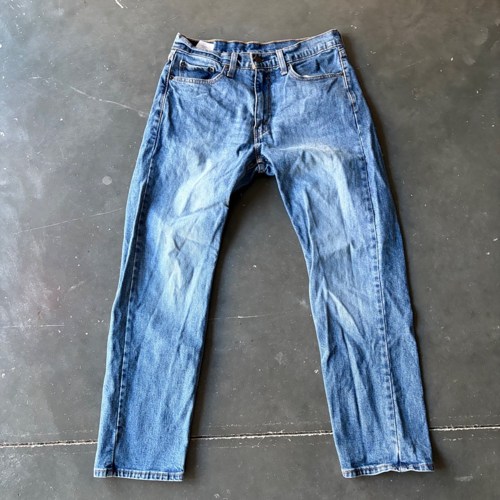 Levis 505 Regular Fit Straight Leg Blue Denim Jeans W32 L30